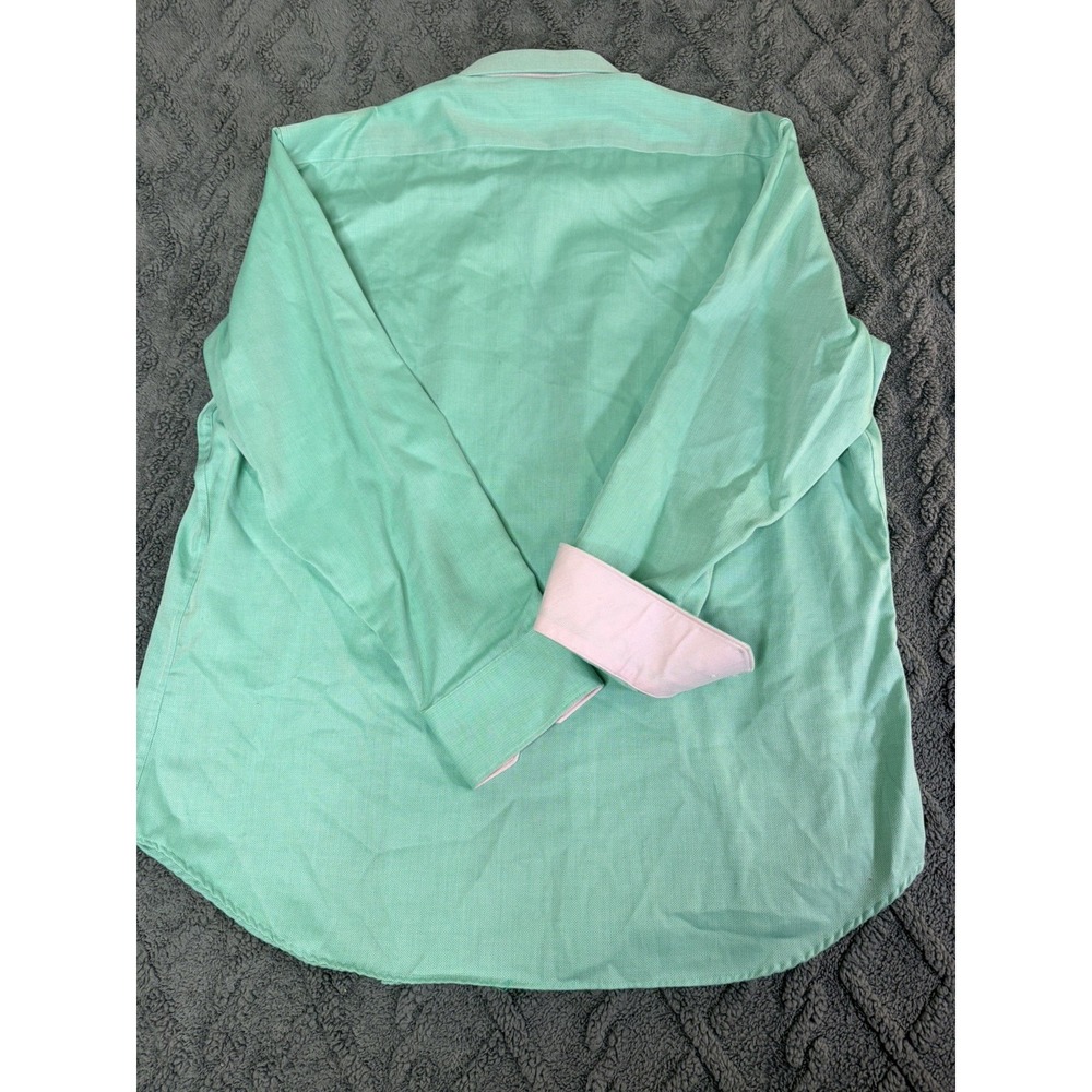 TAILORBYRD Men's Green and Pink Button Shirt Long Sleeves Size 34 -35 18 - Picture 4 of 8